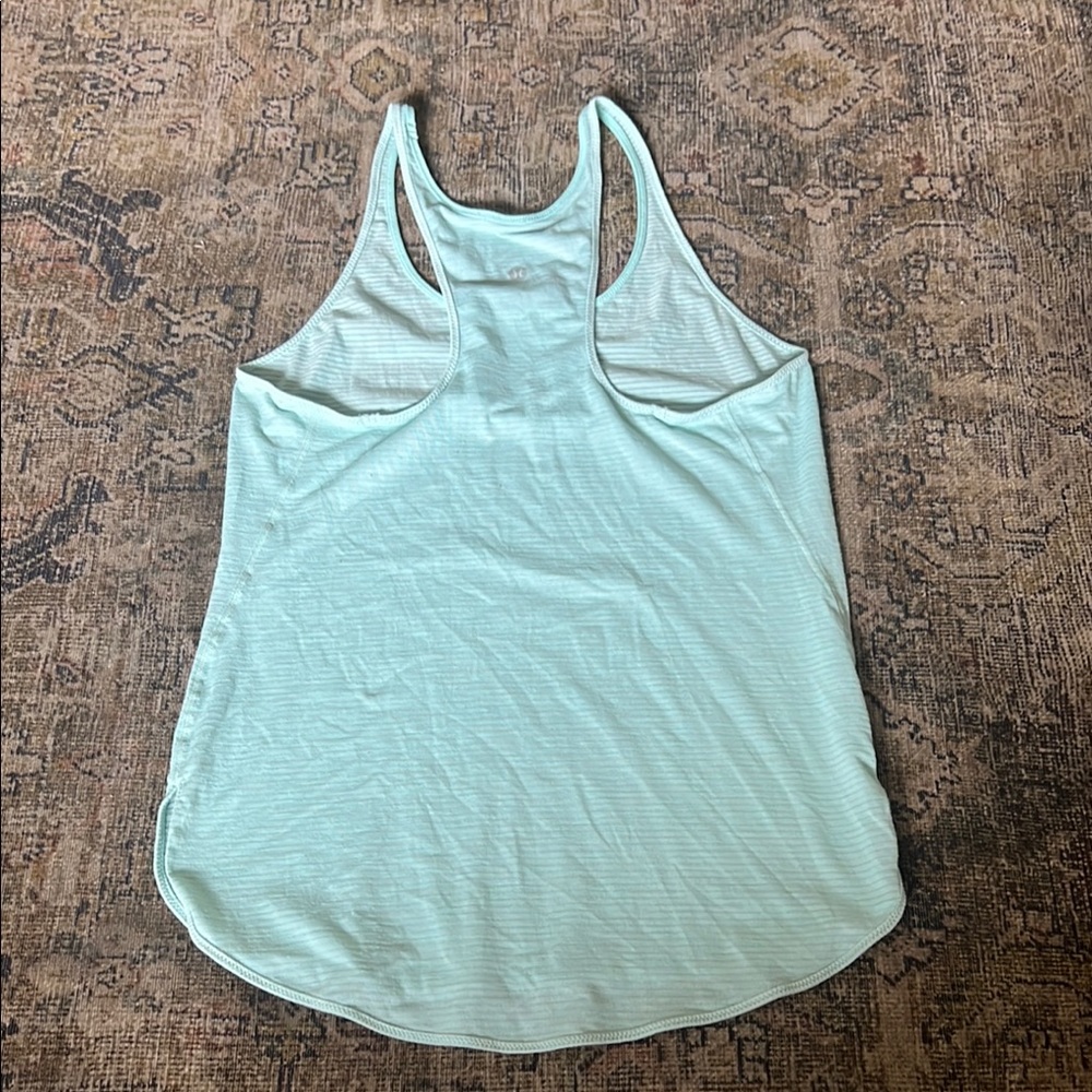 Lululemon Women's Light Blue Mint Tank Top Size 6 Lightweight